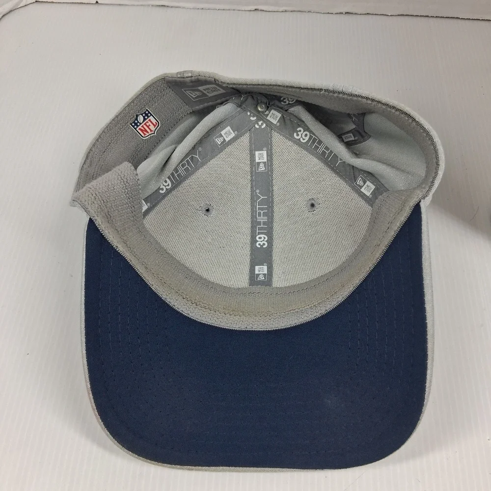 New Era 39THIRTY Dallas Cowboys Hat Grey Large-XLarge NFL Signed 81 Stretch Fit